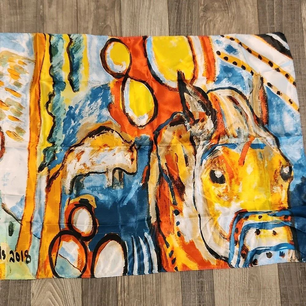 Billy Mills 2018 Olympic‎ Tribute Scarf in Native American Motif